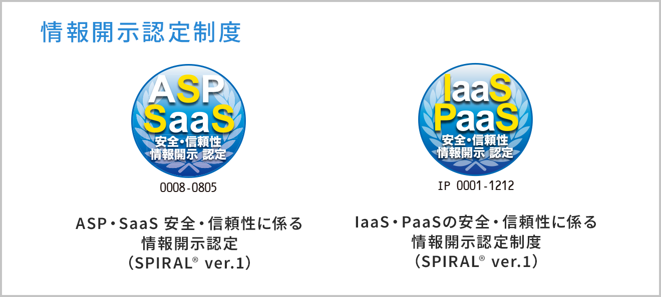 ASP・SaaS 安全・信頼性に係る情報開示認定、IaaS・PaaSの安全・信頼性に係る情報開示認定制度、特定個人情報ASP・SaaS情報開示認定制度